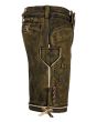 authentic german lederhosen classic brown left side