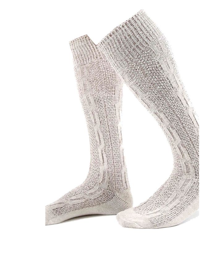 Mens Lederhosen Socks White