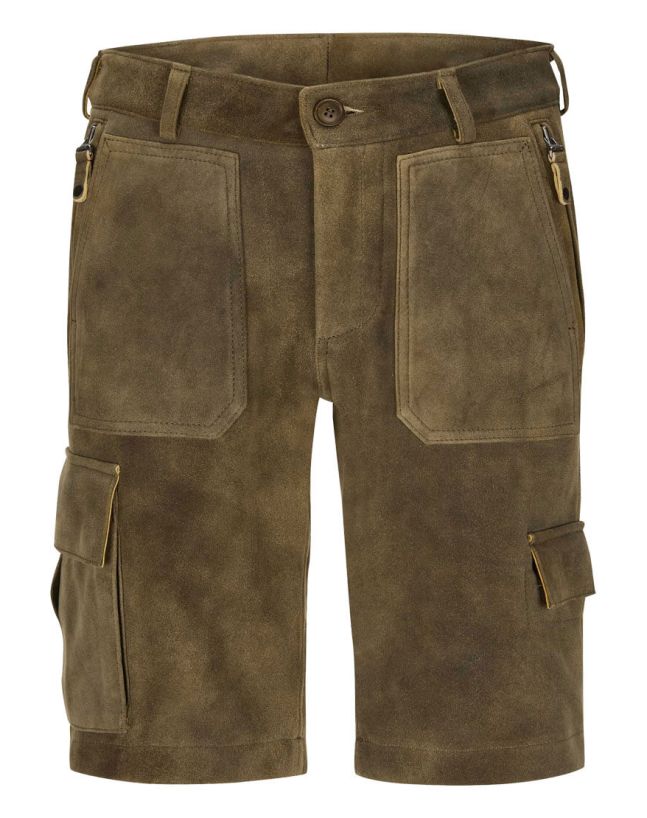 brown cargo lederhosen for men